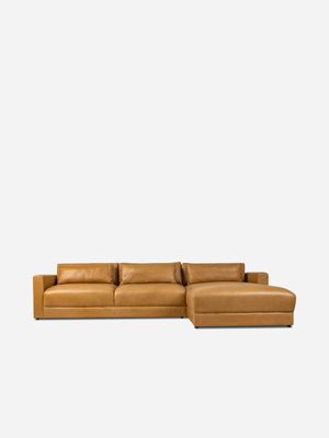 Harlow Corner Unit RHF Leather Mushroom