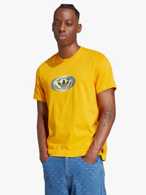 adidas Originals Men's 90s Yellow T-Shirt