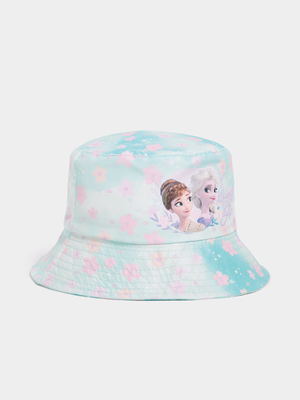 Jet Younger Girls Blue Frozen Bucket Hat