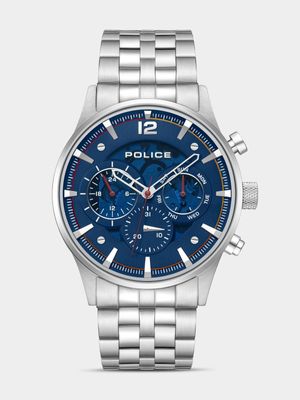 Police Driver II Stainless Steel Blue Dial Bracelet Watch