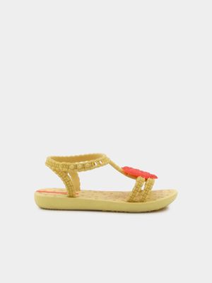 Infants Ipanema Yellow & Pink Sandals