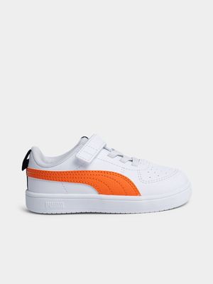 Toddlers Puma Rickie AC White/Orange Sneaker