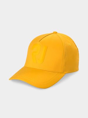 RJ Yellow 3D Plastisol Curve Peak Cap