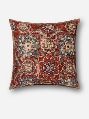 Designers Guild Holkar Print Scatter Cushion Burgundy 60x60cm