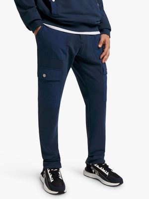 Fabiani Men's Blue Utility Sweatpants