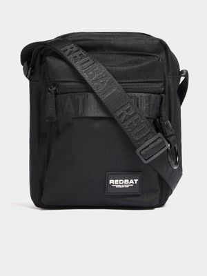 Redbat Unisex Tape Black Crossbody Bag