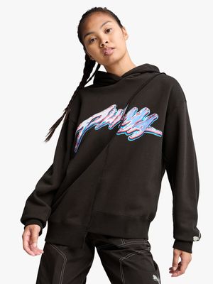 Puma Women's Cherry On Top Graphic Black Hoodie