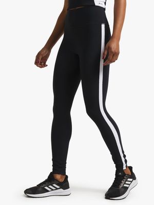 Womens TS Ribbed Inset Black/White Tights