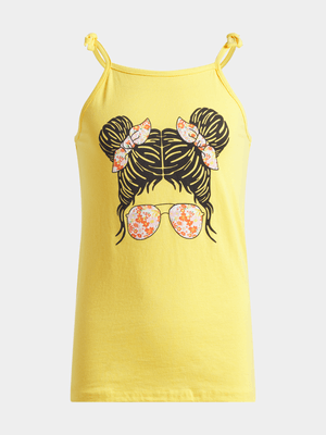 Jet Younger Girls Yellow Tropical Dress