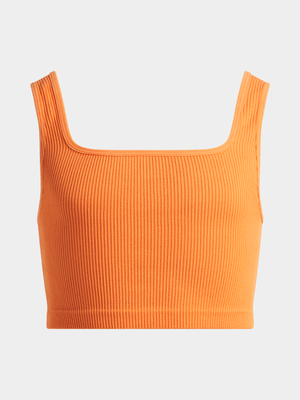 Jet Older Girls Orange Square Neck Top