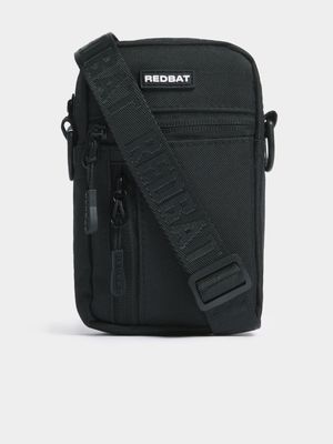 Redbat Unisex Multi Zip Crossbody Black Bag