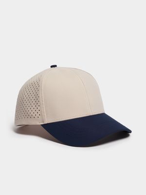 Men's Markham Laser Cut Navy/Stone Trucker Cap