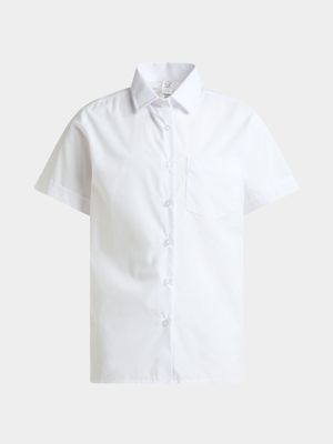 Jet Girls White Short Sleeve School Shirt