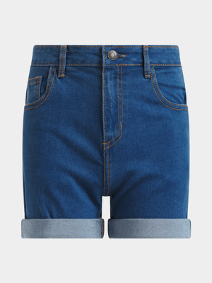 Jet Younger Girls Blue Denim Shorts