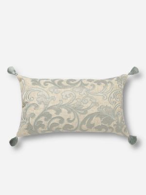 India Applique Scatter Cushion Sage 35x60