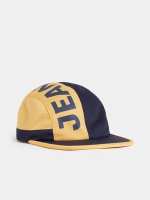 RJ Navy/Mustard Sports ColourBloc Curved Peak Cap