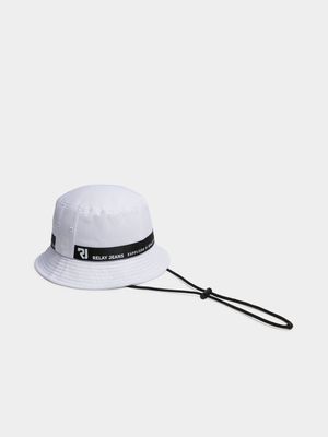 Men's Relay Jeans Tape Boonie White Bucket Hat