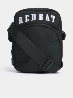 Redbat Unisex Embroided Crossbody Black Bag