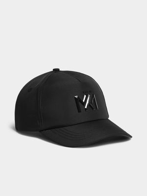 Men's Markham High Shine Silicone Black Peak Cap