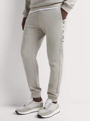 Fabiani Men's Cutline Detail Putty Track Pants