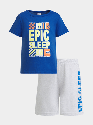 Jet Younger Boys Blue/Grey Epic Sleep Pyjama Set