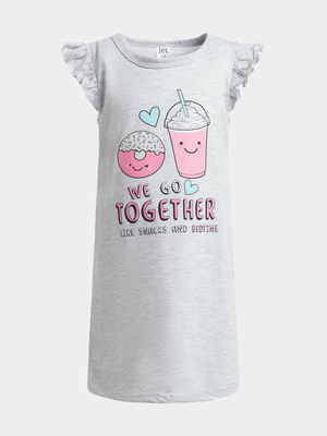 Jet Younger Girls Grey We Go Together Sleepshirt