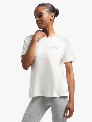 Womens TS Manifest Graphic Milk Tee