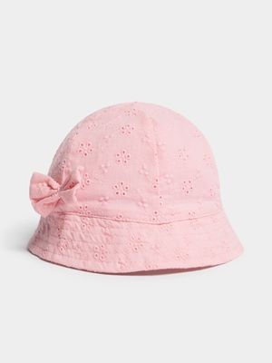 Jet Toddler Girls Pink Anglaise Bucket Hat