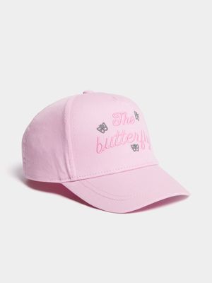 Jet Toddler Girls Pink Butterflies Cap