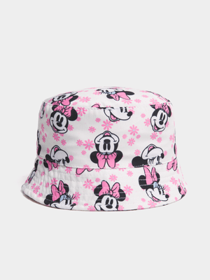 Jet Toddler Girls Pink/White Minnie Mouse Bucket Hat