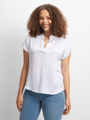 Jet Women's White Satin Shell Top