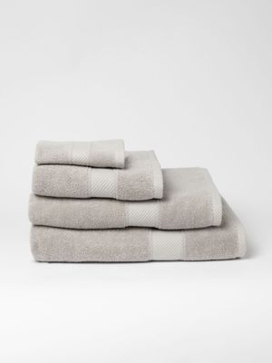 Guest House Quick Dry Cotton Towel Silver