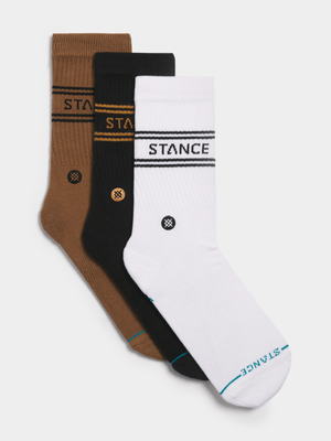 Stances Unisex Basic 3 Pack Crew Multicolour Socks