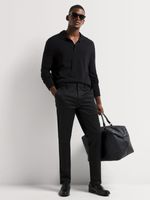 Men's Markham Smart Slim Black Chino - Bash.com