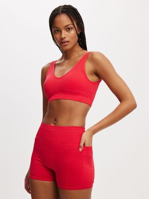 Women's Cotton On Red Seamless Pocket Shortsie Shorts