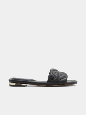 Women's Aldo Black Sundown  Flat Sandals