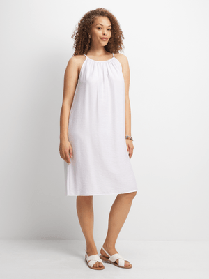 Jet Women's White Halterneck Dress