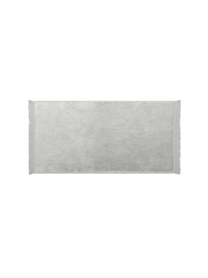 grace velour guest towel with fringe silver