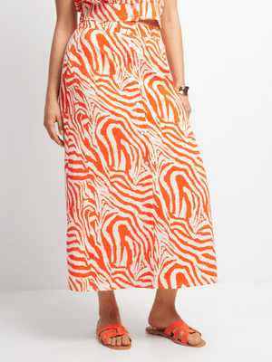 Jet Women's Burnt Orange/Cream Skirt