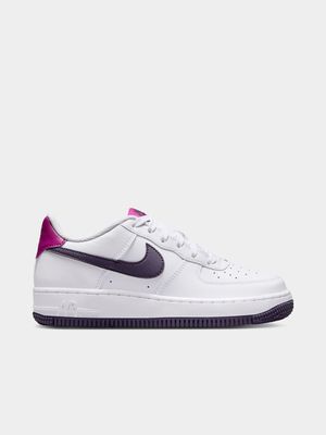 Nike Junior Air Force 1 White/Purple Sneaker