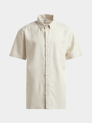 Jet Younger Boys Stone Linen Boxy Shirt