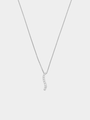 White Gold 0.25ct Lab Grown Diamond Journey Pendant