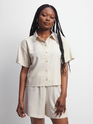 Women's Natural  Boxy Shirt