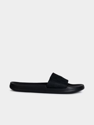 Men's Polo Black Block Monogram Pool Sandals