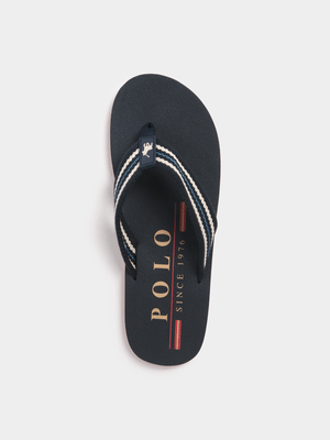 Men's Polo Navy Petersham Heritage Flip Flops