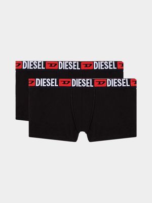 Men's Diesel Black Umbx-DamienTtwo Pack Boxer-Shorts