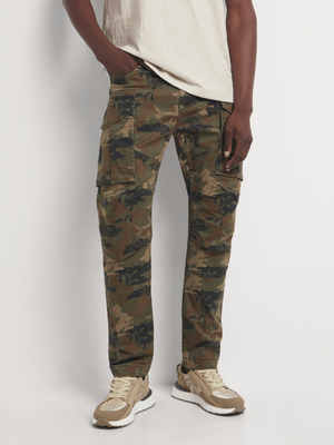 Fabiani Men's Zipped Utility Camo Trousers