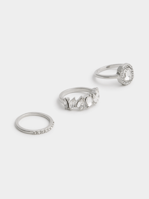 Women's Silver Ring Set