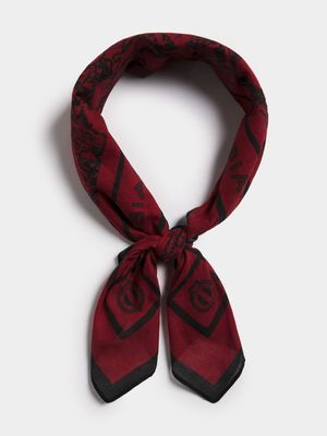 Fabiani Men's Red City Scape Neck Scarf