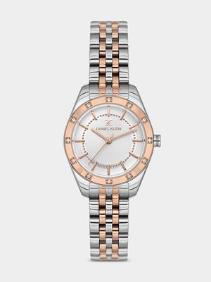 Daniel Klein Rose Plated Two-Tone Bracelet Watch